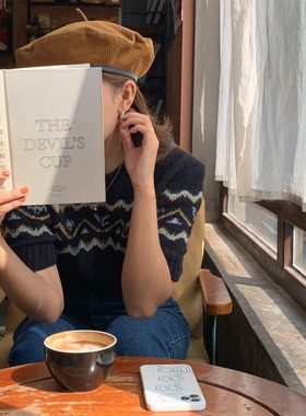 芝士商店百搭灯芯绒画家贝雷帽女