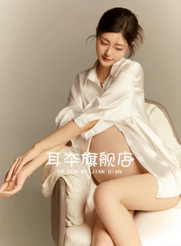 Новый стиль одежды для фотосессии для беременных, ленивая и сексуальная белая рубашка-юбка в стиле чистой похоти, домашняя художественная фото одежда для беременных мам