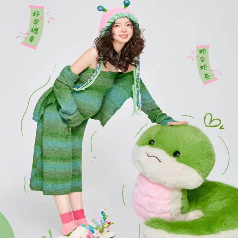 影楼孕妇新年拍照主题绿色针织套装孕妈咪室内艺术照摄影服装,淘宝优惠券,粉丝福利购,淘宝优惠卷