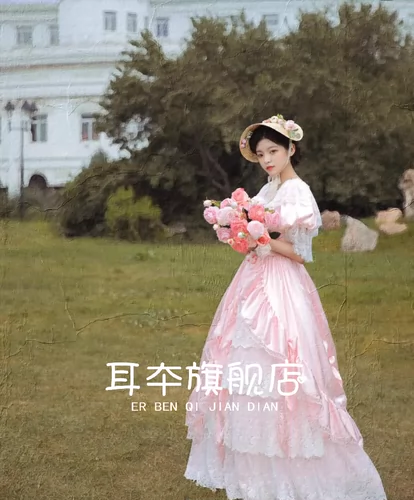 Ретро замок, антикварное розовое свадебное платье, кружевной наряд маленькой принцессы, новая коллекция, французский стиль