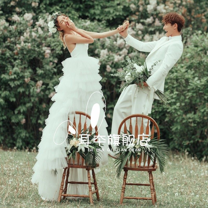 耳夲新款影楼主题婚纱旅拍公主裙 耳夲婚纱