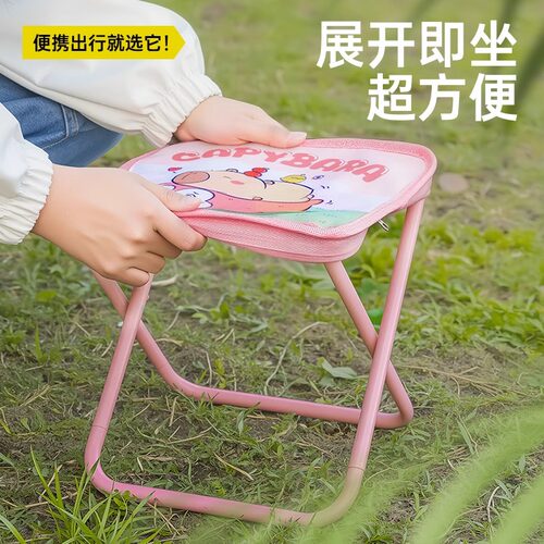 户外手包折叠凳便携笔袋小马扎露营地铁火车无座钓鱼神器户外板凳 - 图3