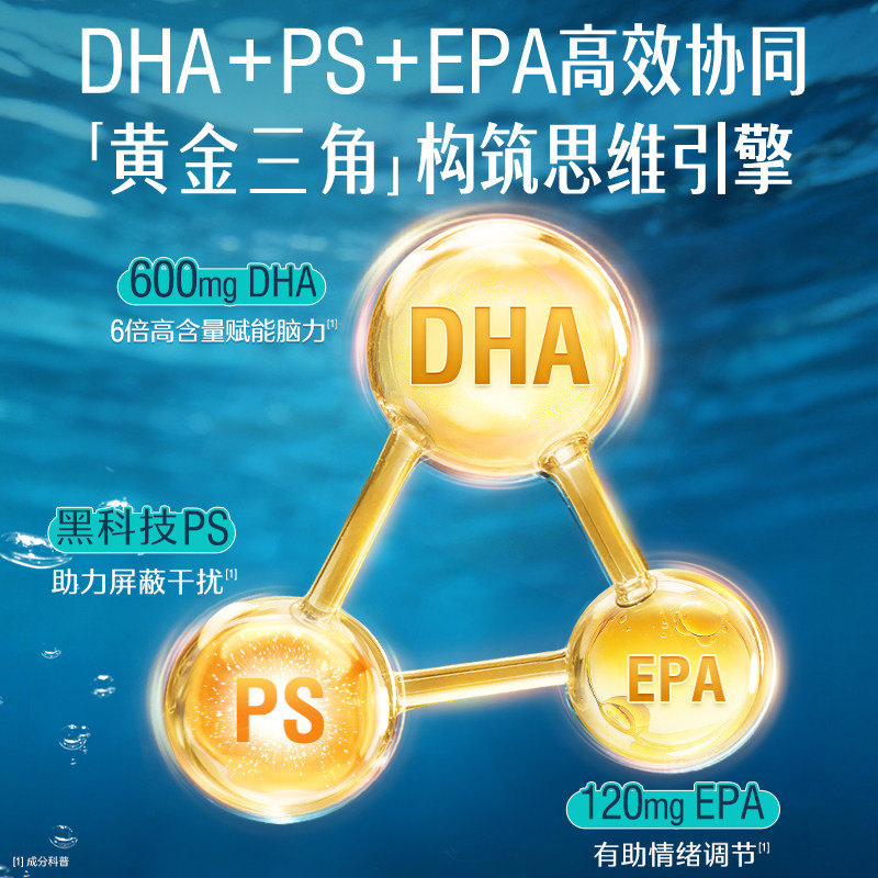 Swisse斯维诗儿童青少年深海鱼油DHA青少年EPA学生益智护眼脑