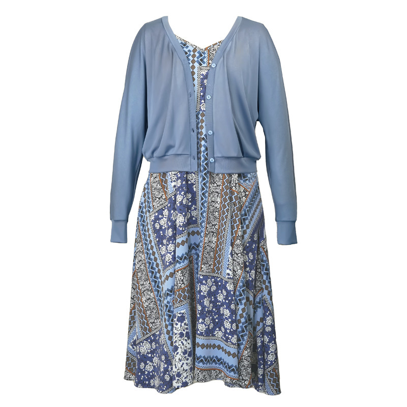 高级感超好看法式绝美蓝色开衫碎花吊带显瘦连衣裙套装D0628B,淘宝优惠券,粉丝福利购,淘宝优惠卷