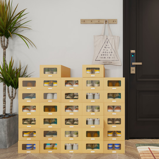 Large windows and hard drawer-type space-saving dustproof shoe box