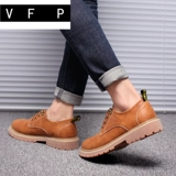 Martens, нескользящие универсальные туфли в английском стиле для кожаной обуви для отдыха, большой размер