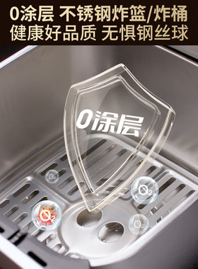 利仁Pro空气炸锅不锈钢无涂层可视窗双热源系列