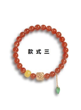 现货天然缅甸A货翡翠手链女S925银镀18K金和田玉水晶多宝手串工厂