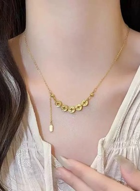 五帝钱币高级手链999足金足银金包银爆闪手环小红书同款手串饰品