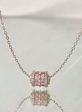 粉色小蛮腰项链女超酷学生饰品辣妹轻奢ins小众高级情人节礼物