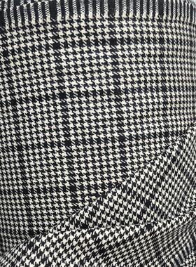经典中厚黑白千鸟格面料 服装手工diy马甲裤子仿羊绒粗纺毛呢布料