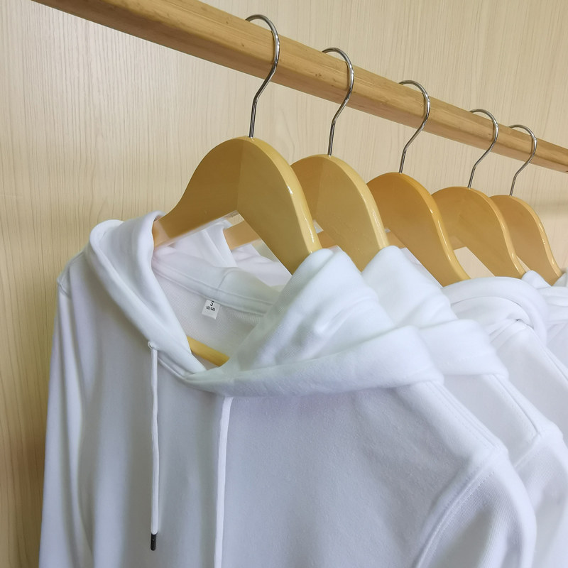 300g重磅套头连帽卫衣纯色早春休闲百搭帽衫男女外套百搭男女款 - 图1