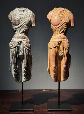 新中式禅意复刻唐代残身佛像摆件创意摆设装饰品工艺品东方维纳斯