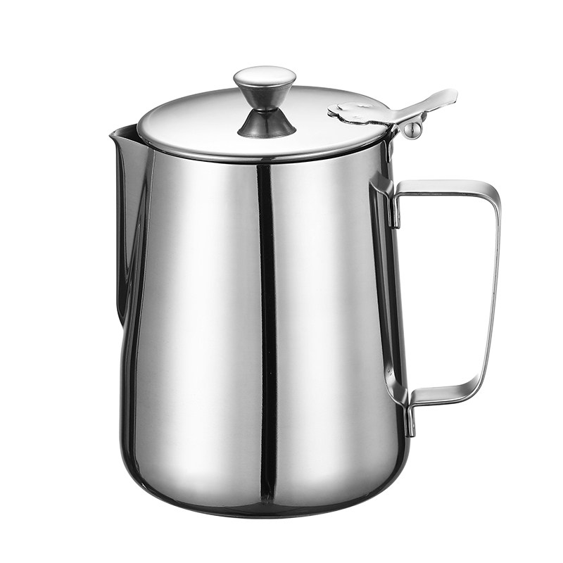 不锈钢拉花杯尖嘴带盖花式拉茶壶加厚咖啡拉花缸2000ml奶泡杯器具,淘宝优惠券,粉丝福利购,淘宝优惠卷