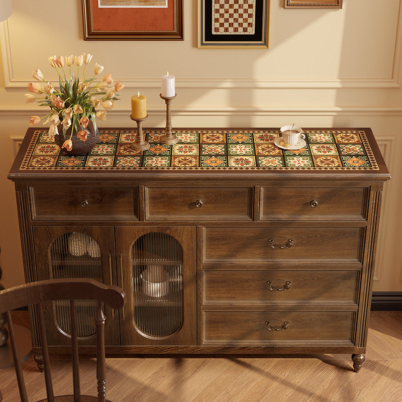 范居态度美拉德复古皮革桌垫电视柜防水餐边柜台面保护垫新款柜垫,淘宝优惠券,粉丝福利购,淘宝优惠卷