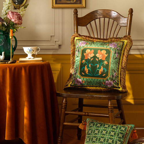 范居态度穆色美式欧式床头靠垫沙发靠枕抱枕枕头套子腰枕圆枕枕套 - 图1