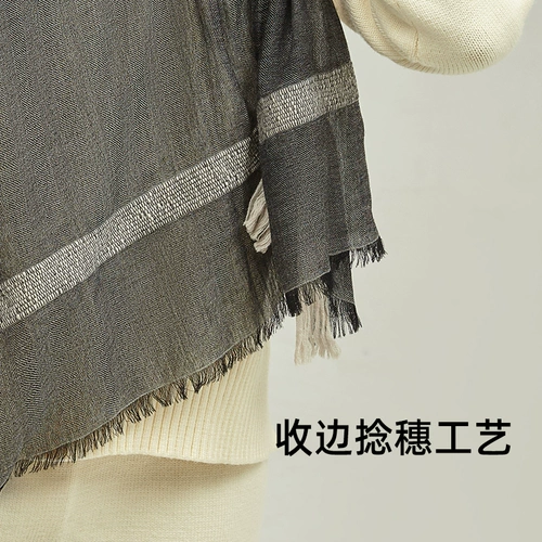 Шарф, высококлассная шерстяная кашемировая зимняя удерживающая тепло накидка, 2022, подарок на день рождения