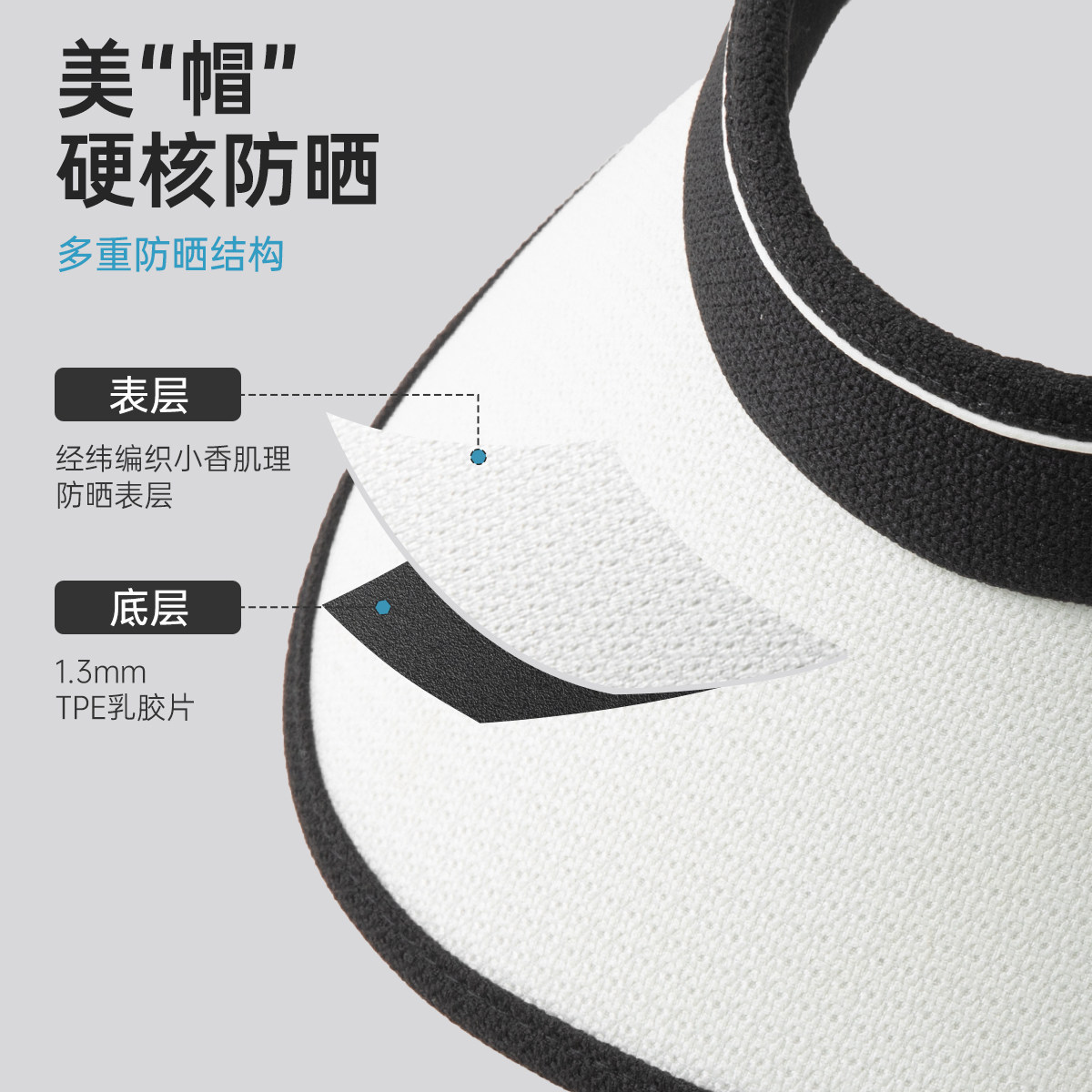 【成毅同款】VVC小香风防晒帽女夏防紫外线太阳帽空顶草帽遮阳帽