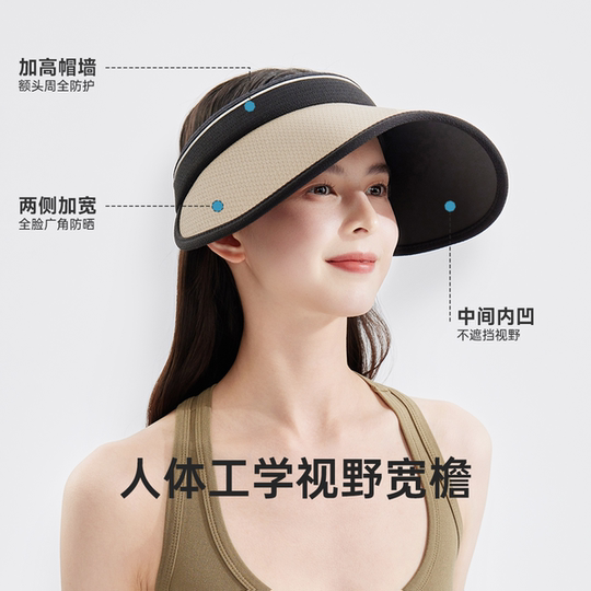 VVC小香风防晒帽女秋季新款防紫外线遮阳帽户外折叠背带太阳帽子
