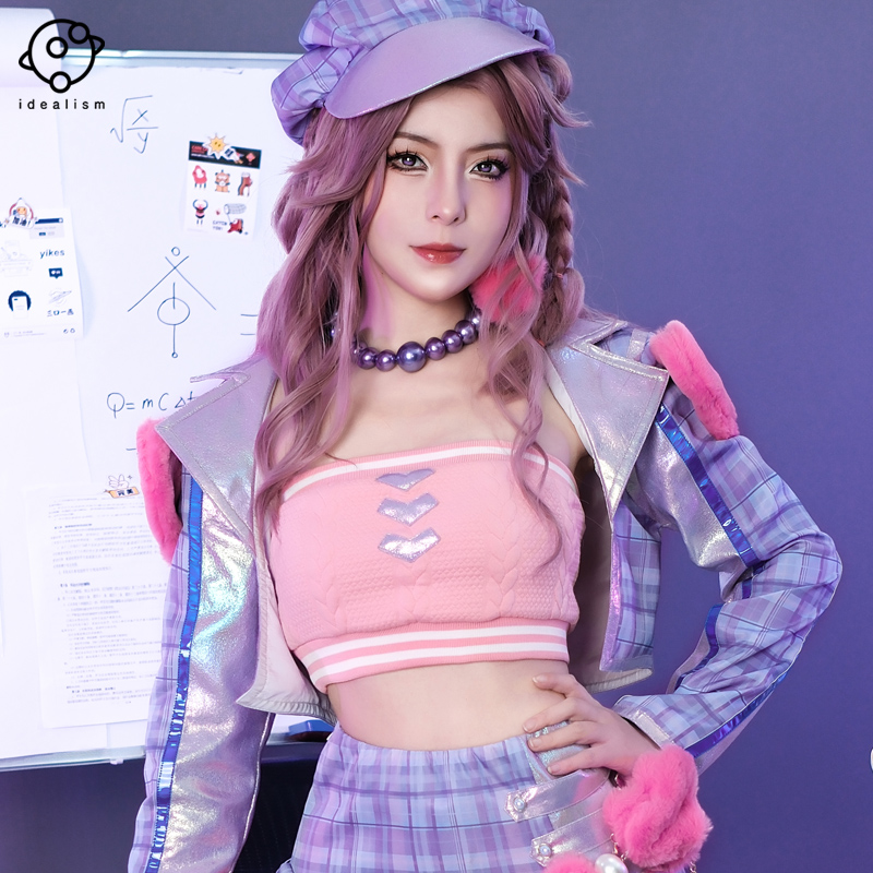 理想 LOL英雄联盟cos服情人节限定 女警 凯特琳cosplay女装蔚全套 - 图2