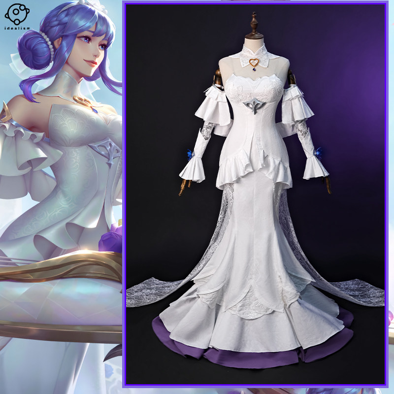 理想 lol英雄联盟cos服水晶玫瑰娑娜 琴女cosplay服装游戏c服女装