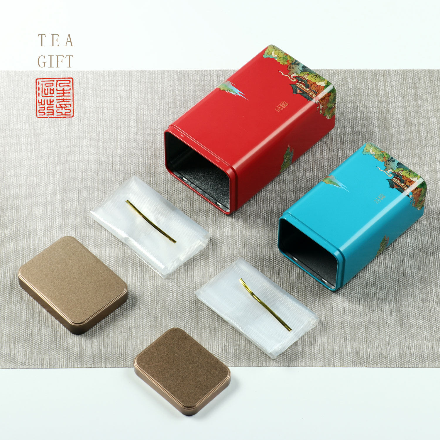 新款小号二两装茶叶罐铁罐通用红茶绿茶花茶茶叶包装盒空盒可定制,淘宝优惠券,粉丝福利购,淘宝优惠卷