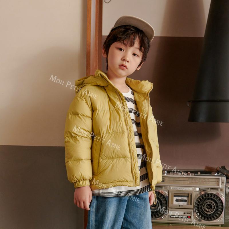 蒙贝蒂艾米新款男女宝宝加厚超轻面包羽绒服中小儿童冬装连帽外套 - 图2