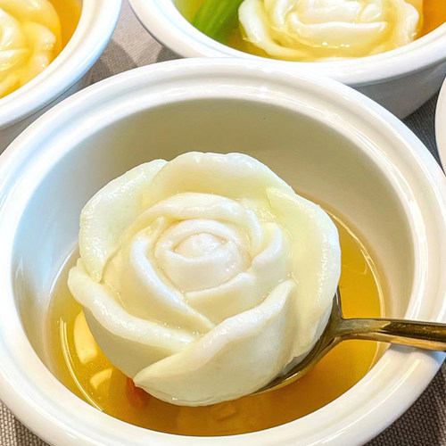 鱼蓉玫瑰花模具荷花鱼茸冰粉酒店创意布丁摆盘造型白凉粉烘焙磨具 - 图0