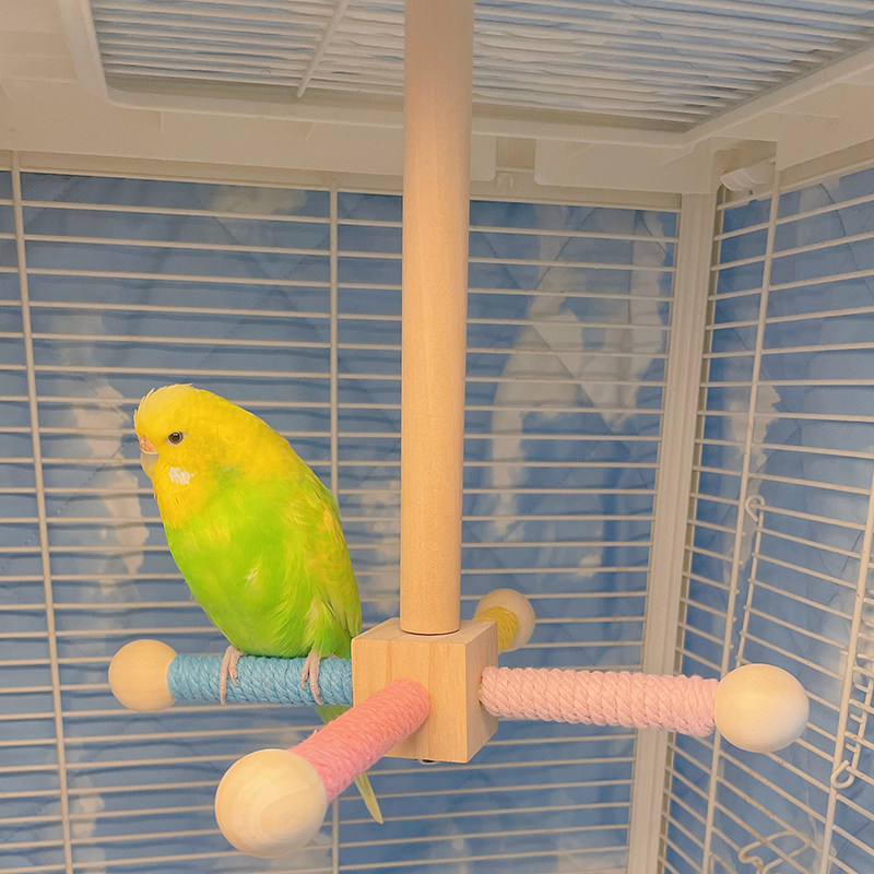 鹦鹉旋转风车玩具站杆小鸟牡丹虎皮啃咬磨牙空中玩具鸟笼装饰用品,淘宝优惠券,粉丝福利购,淘宝优惠卷