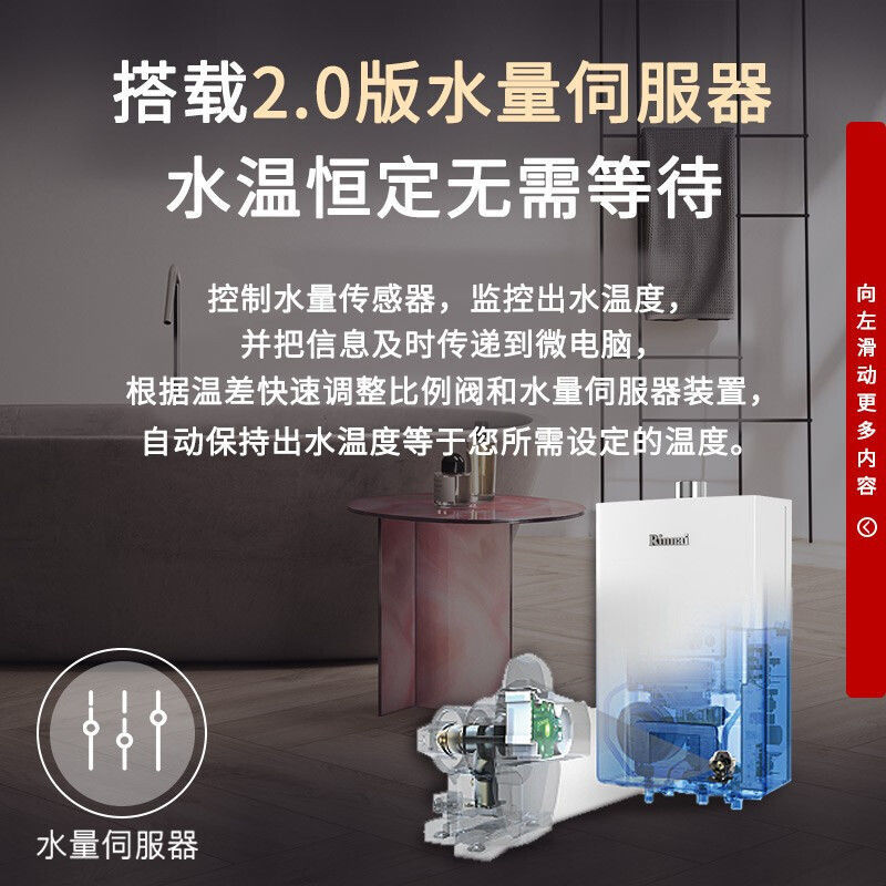 林内13EKP39/PB4/C05/D06恒温强排式家用燃气热水器 - 图1