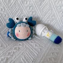 Wang Junkai Hook Loom Small Microphone Pendant Finished Product Perimeter Mini Pure Handmade Small Crab Key Buckle Bag Bag Small Doll