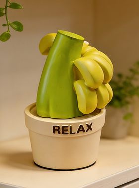 卡通不蕉绿香蕉树脂摆件