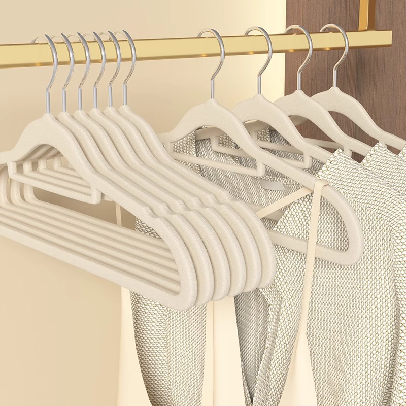 植绒衣架家用挂衣无痕防肩角防滑不起包晾衣服撑子整理师收纳 - 图0