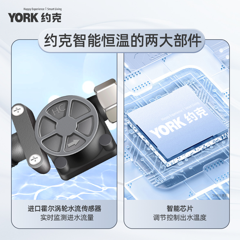 【旗舰新款】YORK约克即热式电热水器12KW旗舰恒温速热变频G6A - 图2