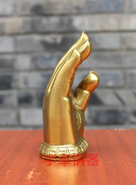 宇卓铜器纯铜佛手黄铜佛手五指山佛手摆件