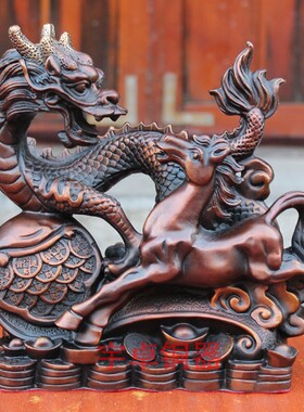 宇卓铜器铜龙马精神 玄关龙 摆件家居工艺品装饰品