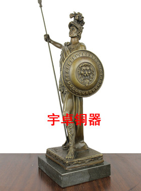 工艺品欧式风盾牌希腊力士铜雕