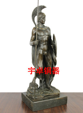 雕塑黄铜武士欧式风摆件