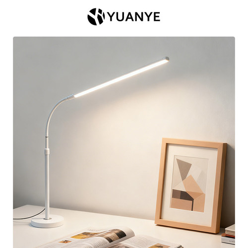 led立式台灯学习专用护眼办公室办公桌宿舍大学生工作灯超亮极简 - 图0