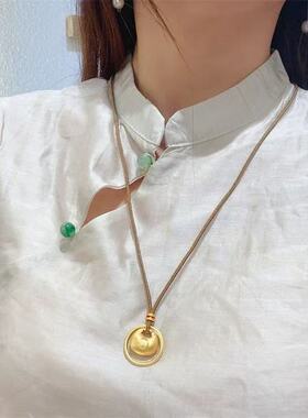 大小号胖福坠链气质如意绳毛衣链