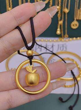铜红绳项链小苹果甜美锁骨链