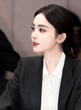 微镶金色平行线耳钉女高级感轻奢精致耳环2026新款小众设计耳饰品