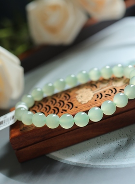 天然和田玉冰晴水手串7.8mm