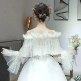 Тонкая накидка для невесты, комплект, коллекция 2022, открытые плечи