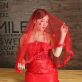 Корейская кружевная короткая фата невесты, аксессуар для волос, в корейском стиле