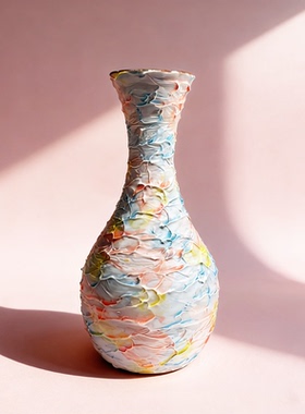 景德镇奶油冰淇淋花瓶家居装饰品摆件陶瓷花花瓶陶瓷工艺品装饰