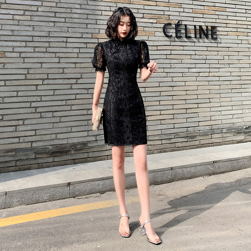 旗袍年轻款少女改良版复古连衣裙 寻裳旗袍