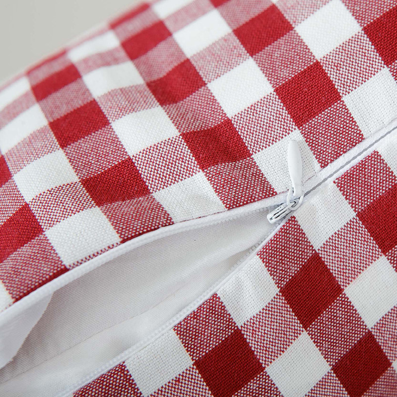 棉麻抱枕靠垫靠枕办公室套芯定制汽车沙发腰部玫红小格子条纹纯色,淘宝优惠券,粉丝福利购,淘宝优惠卷