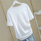 ຜ້າຝ້າຍ Bamboo loose pure white style Korean pocket short sleeve pocket