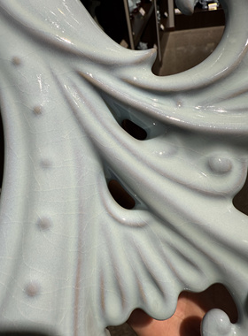 宫廷御用级别！汝窑凤凰摆件天青色纯手工古典收藏送礼博古架客厅